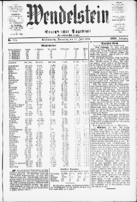 Wendelstein Donnerstag 18. Juni 1903