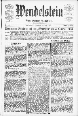 Wendelstein Freitag 26. Juni 1903