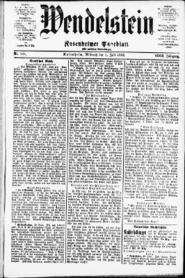 Wendelstein Mittwoch 1. Juli 1903