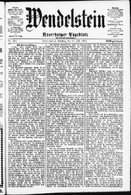 Wendelstein Samstag 11. Juli 1903