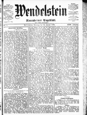 Wendelstein Dienstag 12. Januar 1904