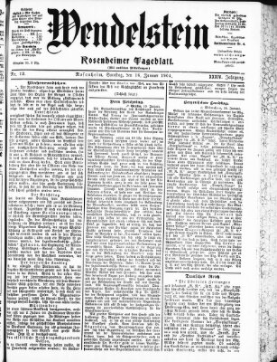 Wendelstein Samstag 16. Januar 1904