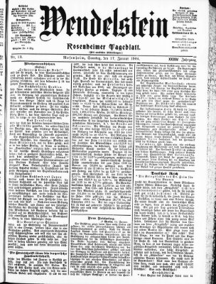 Wendelstein Sonntag 17. Januar 1904