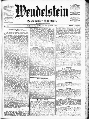 Wendelstein Freitag 19. Februar 1904