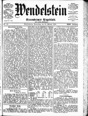 Wendelstein Donnerstag 25. Februar 1904