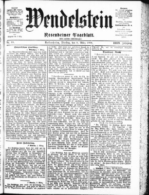 Wendelstein Dienstag 8. März 1904