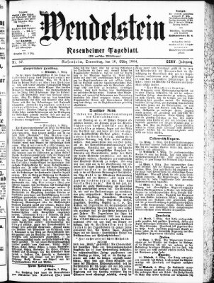 Wendelstein Donnerstag 10. März 1904