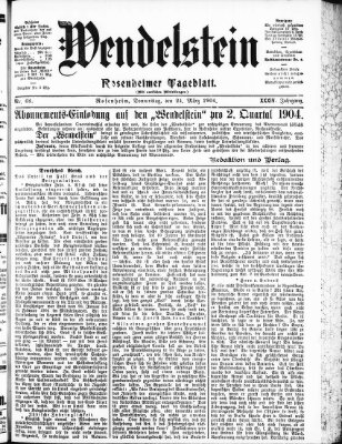 Wendelstein Donnerstag 24. März 1904