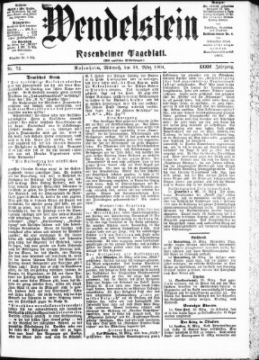 Wendelstein Mittwoch 30. März 1904