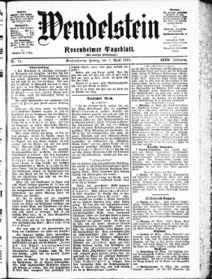 Wendelstein Freitag 1. April 1904