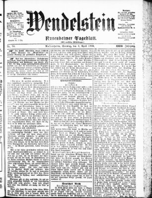 Wendelstein Sonntag 3. April 1904