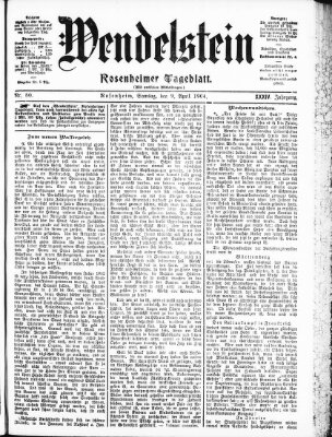 Wendelstein Samstag 9. April 1904