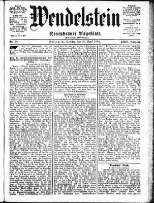 Wendelstein Samstag 30. April 1904