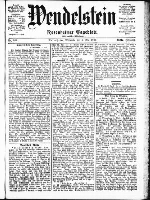 Wendelstein Mittwoch 4. Mai 1904