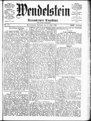 Wendelstein Mittwoch 11. Mai 1904