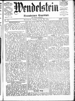 Wendelstein Samstag 28. Mai 1904