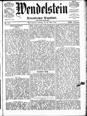 Wendelstein Sonntag 29. Mai 1904