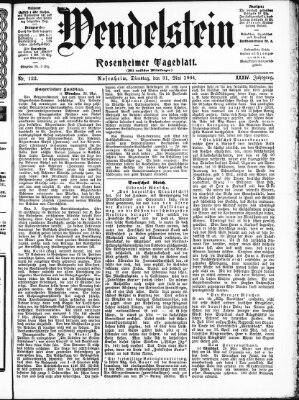 Wendelstein Dienstag 31. Mai 1904