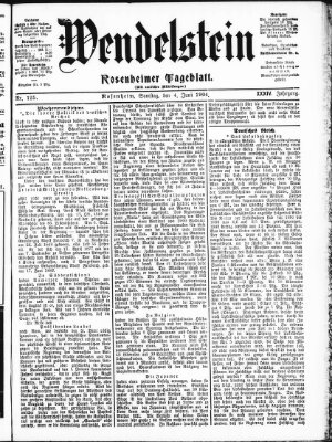 Wendelstein Samstag 4. Juni 1904