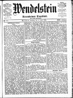 Wendelstein Samstag 11. Juni 1904