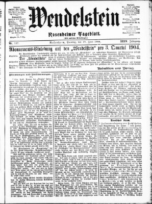 Wendelstein Sonntag 19. Juni 1904