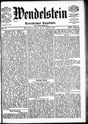 Wendelstein Freitag 27. Januar 1905