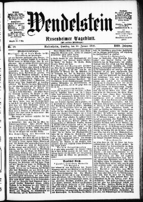 Wendelstein Samstag 28. Januar 1905