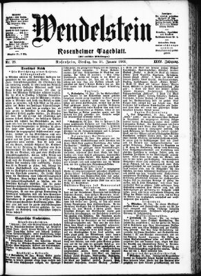 Wendelstein Dienstag 31. Januar 1905