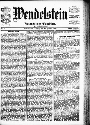 Wendelstein Dienstag 14. Februar 1905