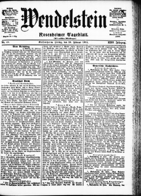 Wendelstein Freitag 24. Februar 1905