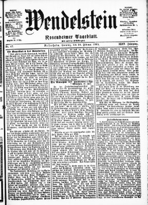 Wendelstein Sonntag 26. Februar 1905