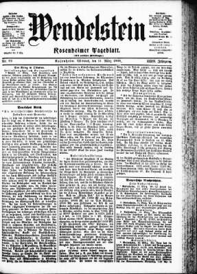 Wendelstein Mittwoch 15. März 1905