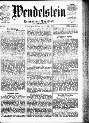 Wendelstein Freitag 17. März 1905