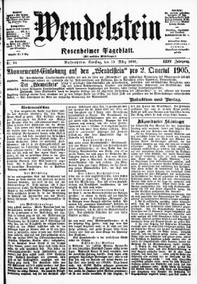 Wendelstein Samstag 18. März 1905