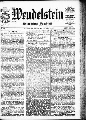 Wendelstein Dienstag 21. März 1905