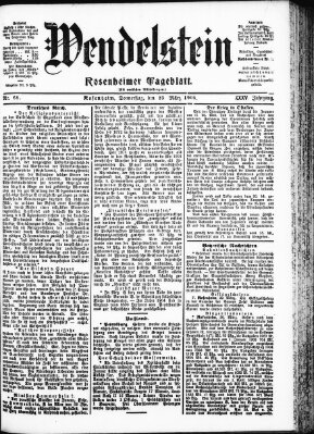 Wendelstein Donnerstag 23. März 1905