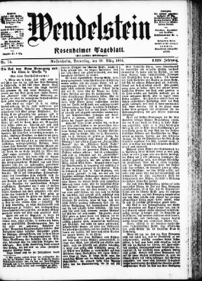 Wendelstein Donnerstag 30. März 1905