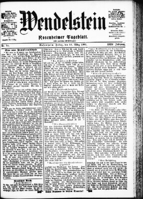 Wendelstein Freitag 31. März 1905