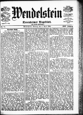 Wendelstein Sonntag 2. April 1905