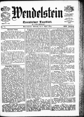 Wendelstein Mittwoch 5. April 1905