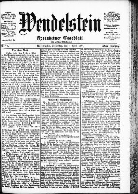 Wendelstein Donnerstag 6. April 1905