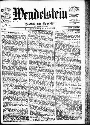 Wendelstein Sonntag 9. April 1905