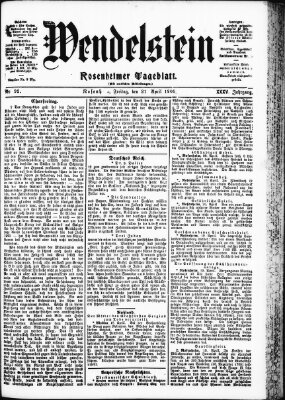 Wendelstein Freitag 21. April 1905