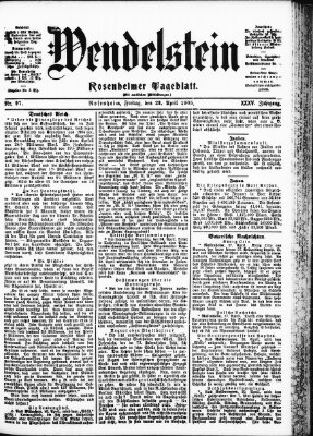 Wendelstein Freitag 28. April 1905