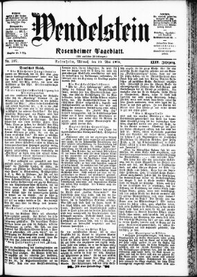 Wendelstein Mittwoch 10. Mai 1905