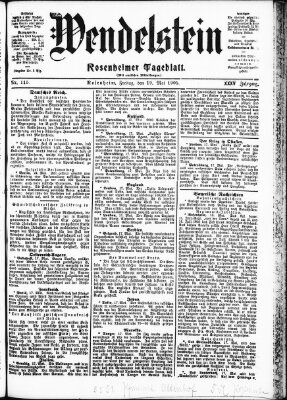 Wendelstein Freitag 19. Mai 1905