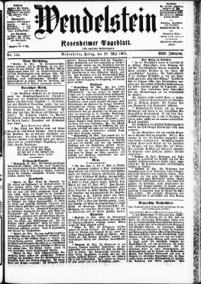 Wendelstein Freitag 26. Mai 1905