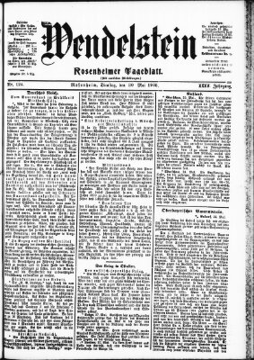 Wendelstein Dienstag 30. Mai 1905