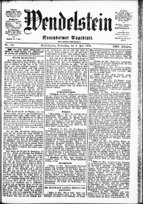 Wendelstein Donnerstag 1. Juni 1905