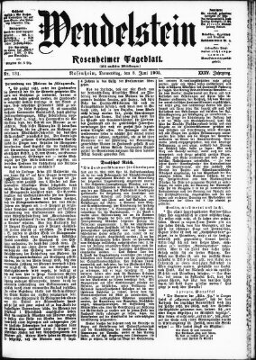 Wendelstein Donnerstag 8. Juni 1905